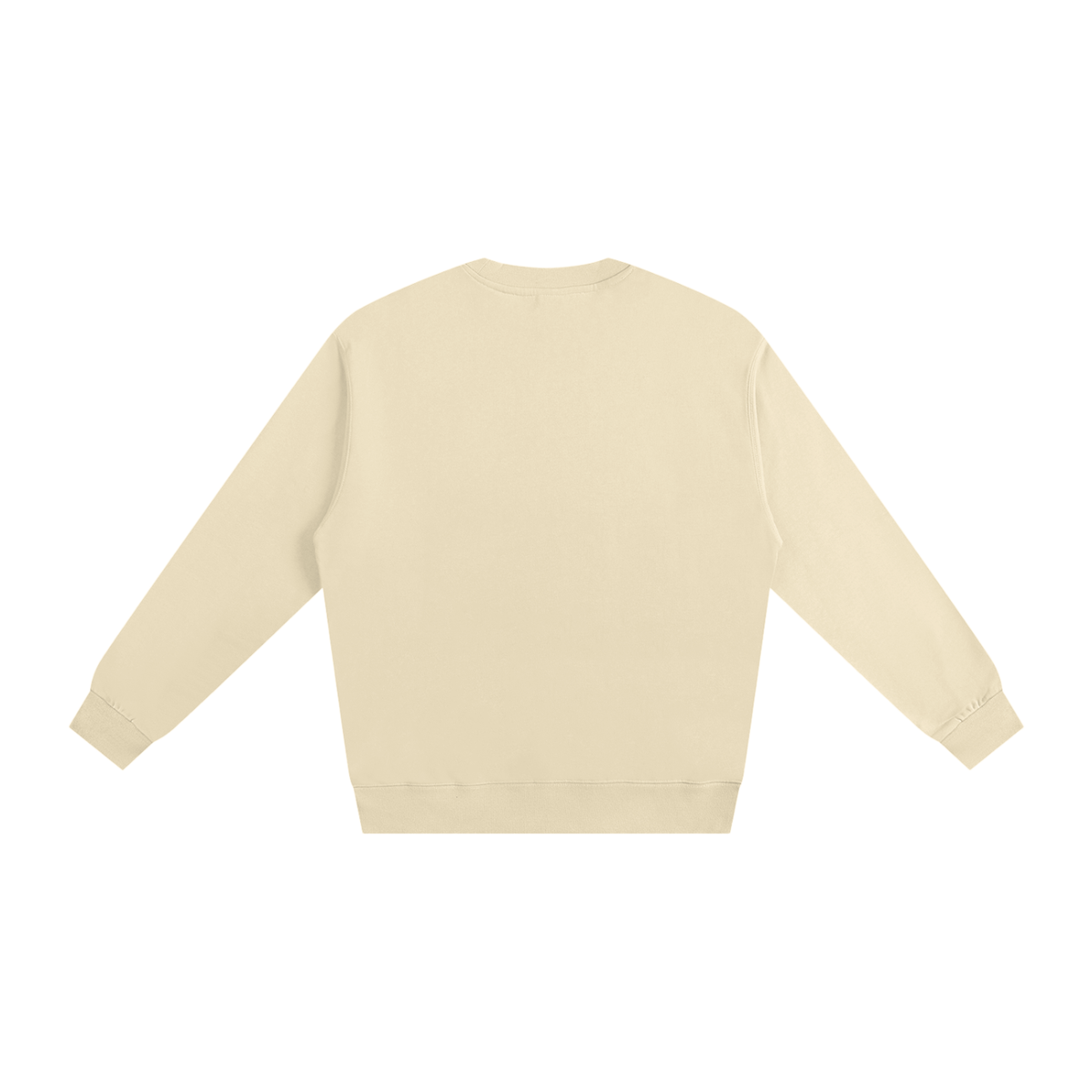 Côte Country Club Racing Sweatshirt in Apricot, a heavyweight motorsport crewneck, back view: plain back