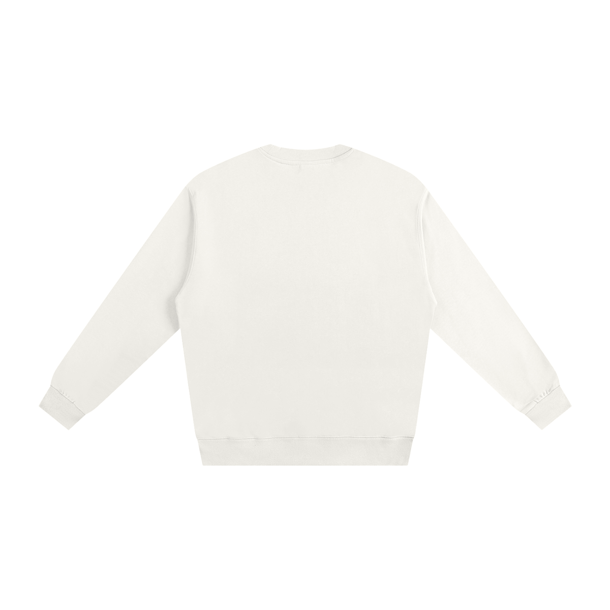 Côte Country Club Racing Sweatshirt in White, a heavyweight motorsport crewneck, back view: plain back